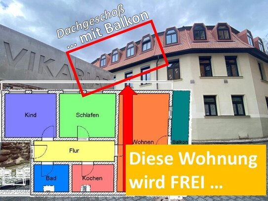 Mansarden-Wohnung ... WOHNEN am "Alten Vikariat" in Lutherstadt Eisleben