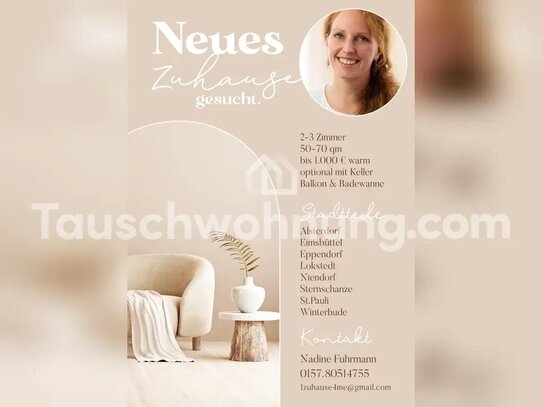 [TAUSCHWOHNUNG] Charmante 2 Zimmer gesucht gegen gute Vermittlungsprovision