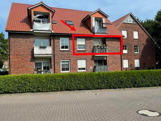 Gemütliche Obergeschosswohnung mit Einbauküche und Balkon in Zentrumsnähe von Wittmund