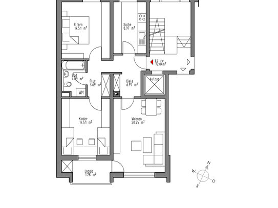 3-Zimmer-Wohnung in Altdorf