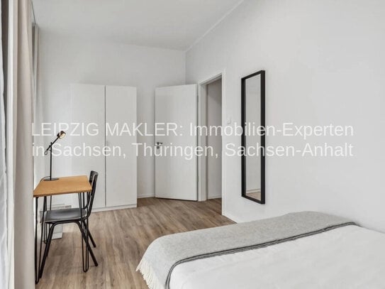 Schönes Zimmer in einem modernen 5-Raum Apartment mit allem inklusive im Zentrum von Leipzig