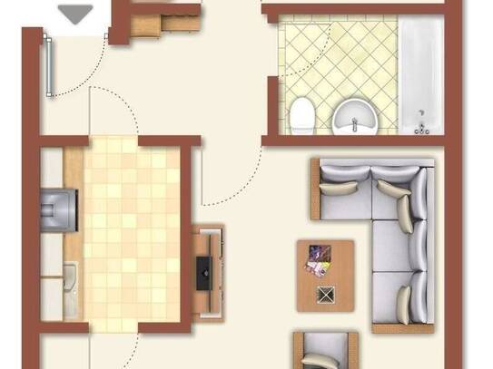 Gemütliche 2 Zi.-Wohnung in attraktiver und bevorzugter Wohnlage!