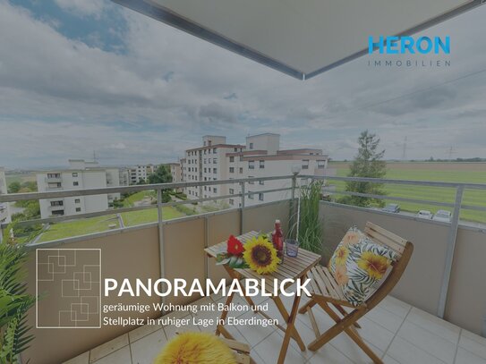 PANORAMABLICK - Geräumige Wohnung mit Balkon und Stellplatz in ruhiger Lage in Eberdingen