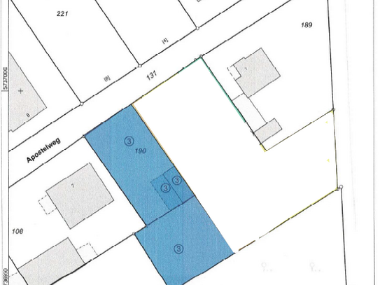 Baugrundstück ca. 710 m² für freistehendes Wohnhaus