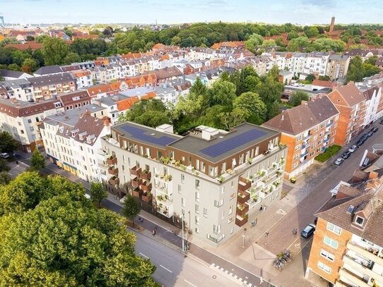 Lichtdurchflutete Dachterrassen-Neubauwohnung mit 3 Zimmern in Kiel