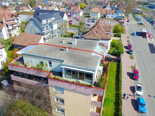 Großzügige Penthouse Wohnung mit einmaliger Dachterrasse im Zentrum von Breisach !