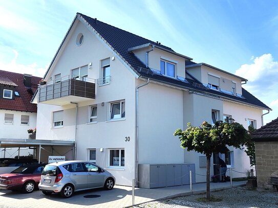 Neubau - 2,5-Zimmer-Erdgeschosswohnung inkl. Einbauküche mit Terrasse und Gartenanteil! Erstbezug ab sofort!