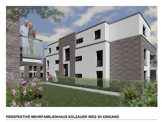 Neubauprojekt in Lostau: 2-Zimmer-Wohnung im EG mit Terrasse, Erstbezug (WE 10)