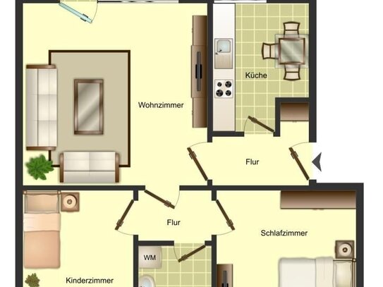 3-Zimmer-Wohnung in Bergkamen Weddinghofen