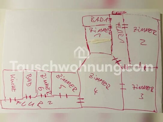 [TAUSCHWOHNUNG] Tausche 1 x 6 Zimmer gegen 2x mind. 3 Zimmer Whg