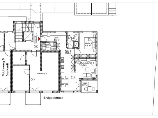 2-Zimmer-Wohnung mit Loggia zum Kauf, Neubauprojekt in Ansbach-Eyb