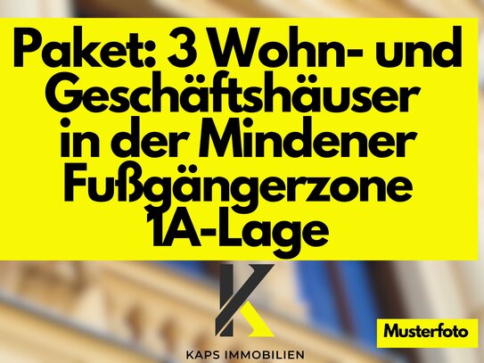 Paket: 3 Wohn-/Geschäftshäuser in der Mindener Fußgängerzone