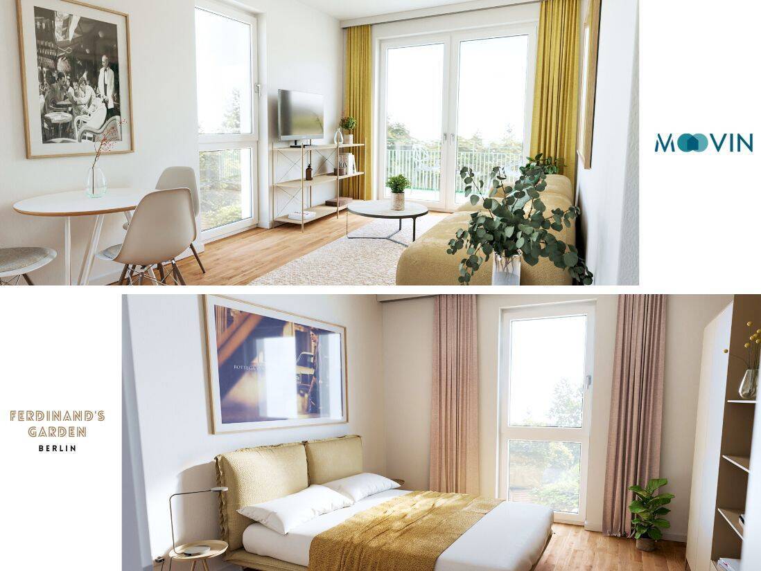 Moderne 2-Zimmer-Wohnung mit 2 BALKONEN und EBK im Neubauquartier 'Ferdinand's Garden' - Foto 1