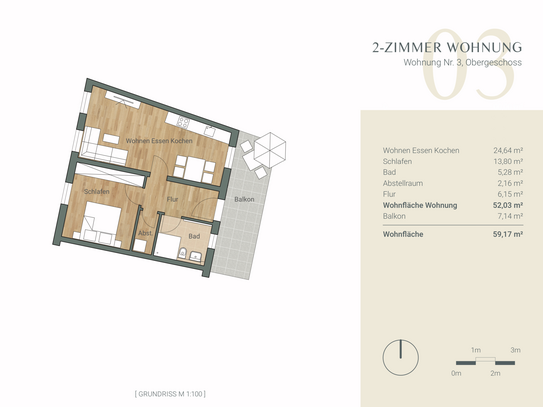 2-Zimmer-Neubauwohnung in exklusiver Innenstadtlage mit Garagenstellplatz