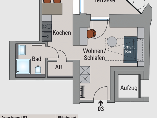 Vermietung von nur noch 6 vollmöblierten 1-Zimmer- Apartments in zentrumsnähe Nürnberg; Erstbezug