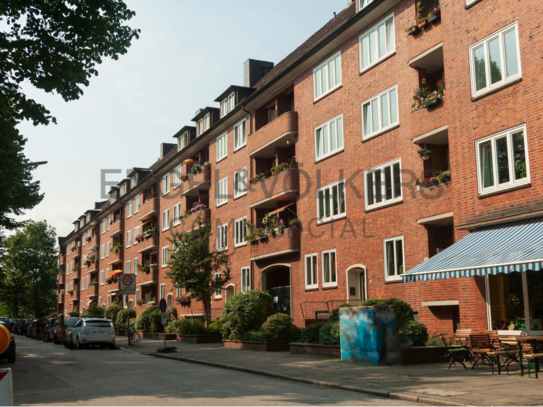 Gepflegtes Rotklinker Mehrfamilienhaus nahe dem Osterbekkanal