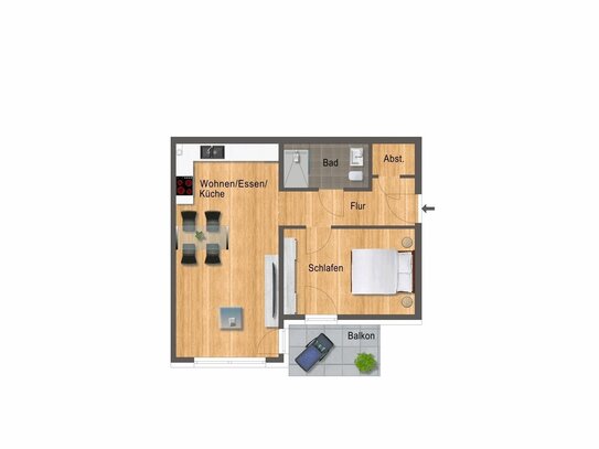 Erstbezug Neubau - 2 Zimmer Wohnung ideal für Kapitalanleger