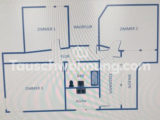 [TAUSCHWOHNUNG] 3,5 Zimmerwohnung direkt am Gleisdreieck Park