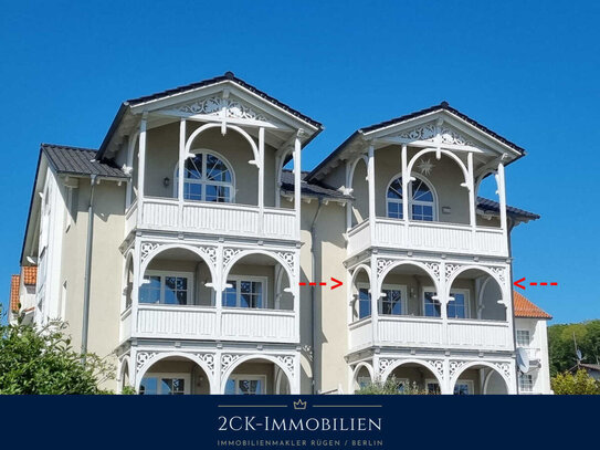 Exklusive 3 Zimmer Ferienwohnung nahe Seebrücke und Wilhelmstraße im Ostseebad Sellin! Süd-Balkon!