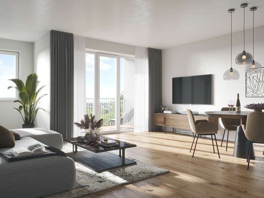 HERZOG LUDWIG: Modern & flexibel: Perfekt geschnittenes 1,5-Zimmer-Apartment im Erdinger Zentrum