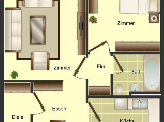 2-Zimmer-Wohnung in Düsseldorf Garath