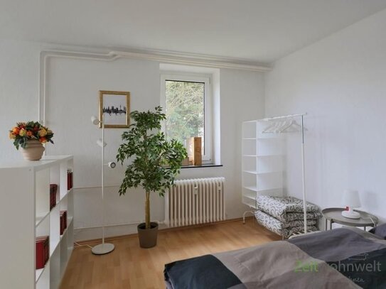 (EF1217_M) Kassel-Stadt: Kirchditmold, möbliertes Single-Apartment mit breitem, Bett, Waschmaschine und Balkon