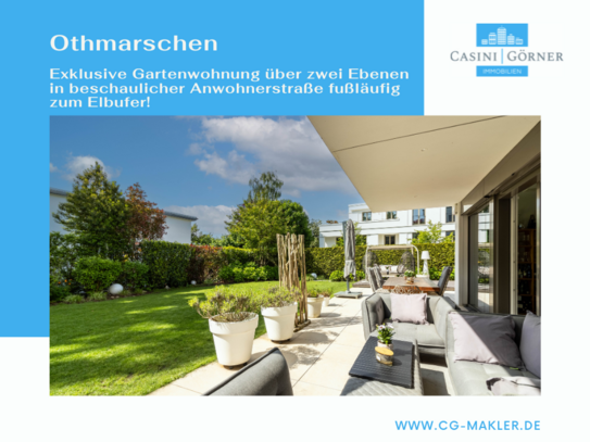 Exklusivität trifft Moderne: Garten-Maisonette-Wohnung in gehobener Nachbarschaft nahe Elbufer!