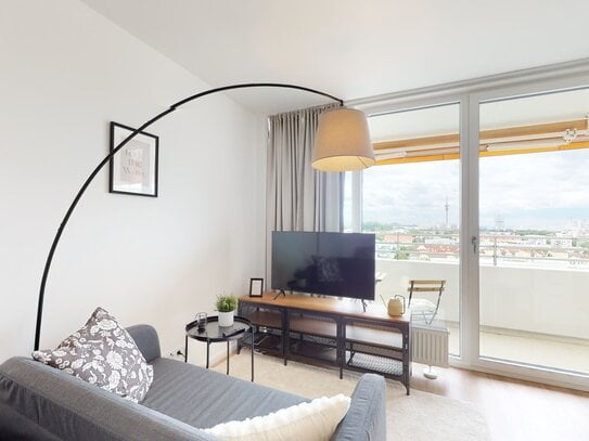 Möbliertes 1-Zimmer-Apartment mit Weitblick