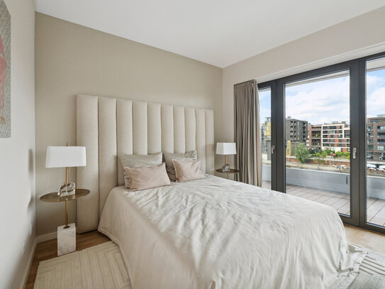 Traumwohnung mit Hafenblick: Genießen Sie die Aussicht auf den Grasbrookhafen und Elbphilharmonie!