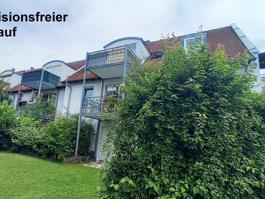 Provisionsfrei, gut geschnittene 3 Zimmer DG Wohnung mit Balkon u. TG in ruhiger Lage