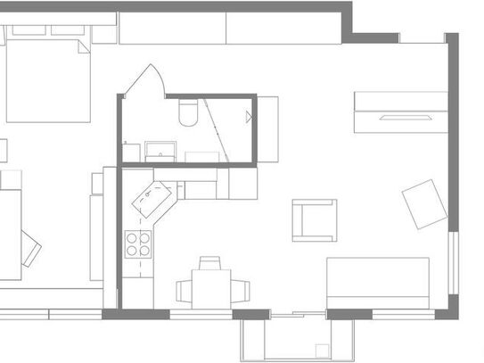 Möblierte 1-Zimmer-Wohnung