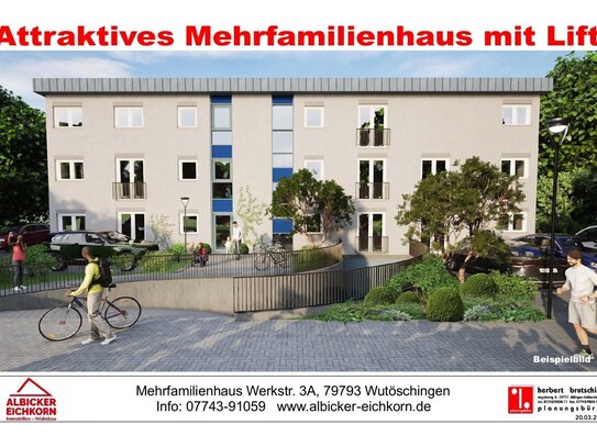 3 Zi. DG mit Dachterrasse ca. 108 m² - Wohnung 8 - Werkstraße 3a, 79793 Wutöschingen - Neubau