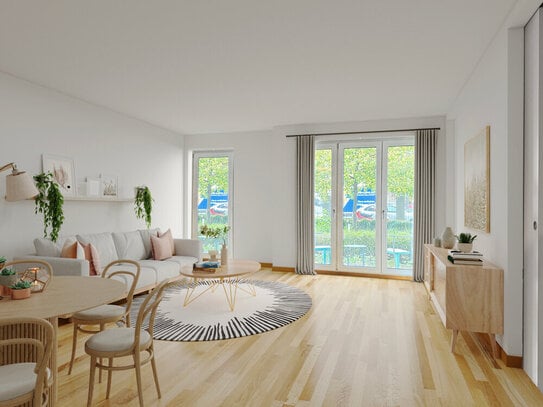 NEUWERTIGE 4-ZIMMER-WOHNUNG IN NEUHAUSEN - Helle EG-Wohnung mit Terrasse & perfektem Grundriss