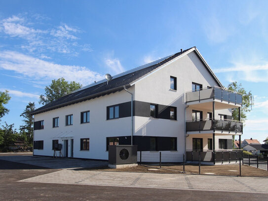 Neubau – 3-Zimmerwohnung mit Balkon; Wärmepumpe, PV-Anlage; KfW Förderung