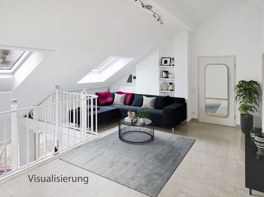 Ruhige, lichtdurchflutete Maisonettewohnung, sofort bezugsfertig und provisionsfrei!