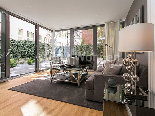 Luxusapartment mit exklusiver Ausstattung und kleinem Garten und in Hamburg-Winterhude