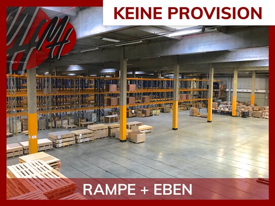 KEINE PROVISION - RAMPE + EBEN - Lager-/Produktion (4.500 m²) mit Büro zu vermieten