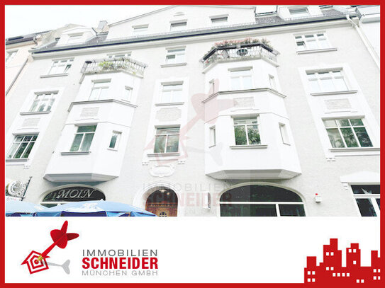 IMMOBILIEN SCHNEIDER - Schwabing West - traumhaft schöne 3,5 Zimmer Altbau-Wohnung, Stuck,Kachelofen