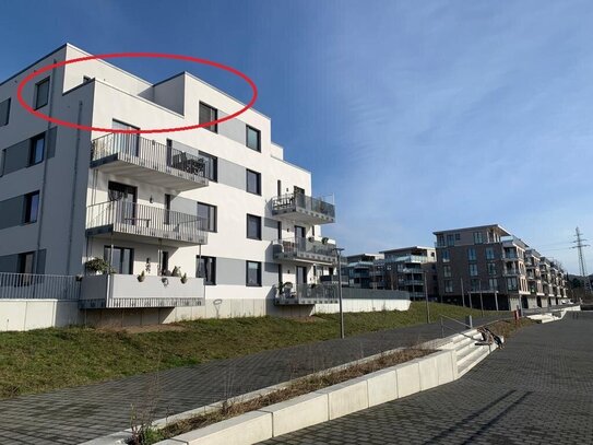 Direkter Blick auf die Elbe - 2 Zimmer Wohnung mit Dachterrasse