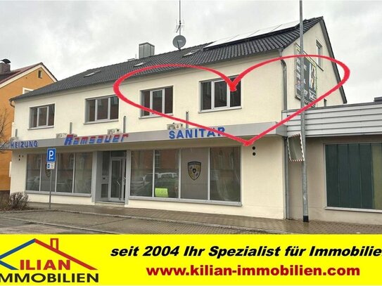 KILIAN IMMOBILIEN! KOMPLETT RENOVIERTE 2 ZI. WOHNUNG MIT 64 M² WFL. IM 1. OG EINES 4-PART.-HAUSES IN ROTH! TAGESLICHTBA…