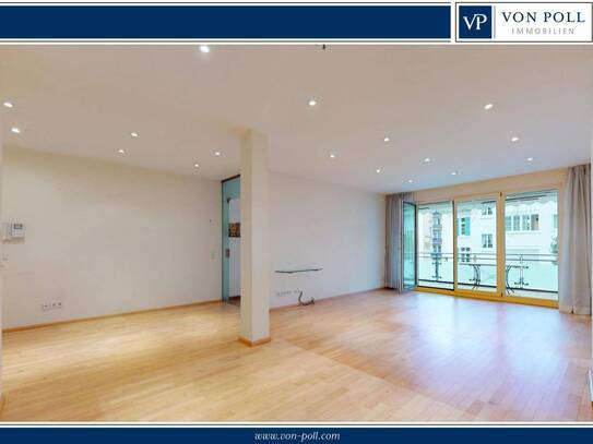 Lichtdurchflutete Drei-Zimmer-Wohnung mit großem Balkon und Stellplatz in bester Lage