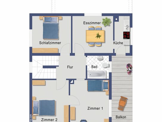 3 Zimmer, Küche, Esszimmer, Bad ,großer Garten, Garage Feldrandlage, großes Grundstück