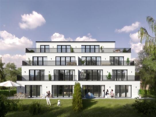 3 Zimmer Erdgeschosswohnung mit Terrasse und eigenem Garten in zentraler Lage von Feucht - KfW Förderung möglich Effizi…