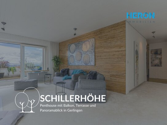 SCHILLERHÖHE - Penthouse mit Balkon, Terrasse und Panoramablick auf der Schillerhöhe in Gerlingen