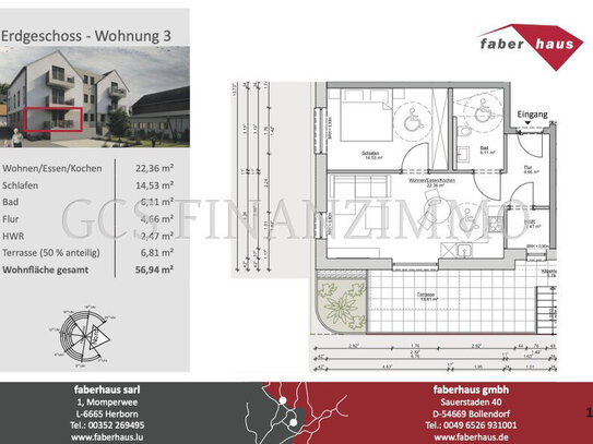 Hochwertige Neubauwohnung in Kordel, KfW 40 EE und ISB förderfähig, provisionsfrei