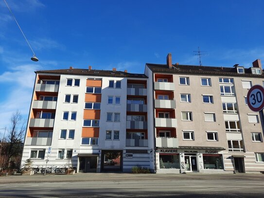 Erbpacht - Vermietete 3-Zi Passauerstr.61, West-Balkon, Garage