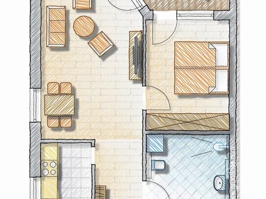 Moderne 2-Zimmer-Wohnung inkl. TG-Stellplatz in Wendlingen am Neckar