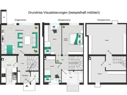 Reihenmittelhaus in Südlage mit Einzelgarage in Berlin-Buckow: PROVISIONSFREI für Käufer*in