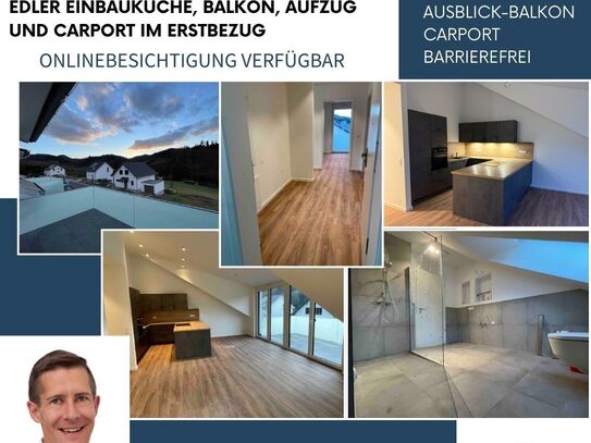 Über den Dächern von Oberkirch! Gehobene 2-Zi-DG-Wohnung, mit EBK, Balkon, Carport und Aufzug