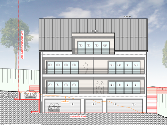 Baugrundstück und Planung für 5 WE mit Baugenehmigung